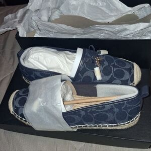Coach Carson Espadrille Flats (9B)